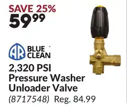 Princess Auto 2,320 PSI Pressure Washer Unloader Valve offer