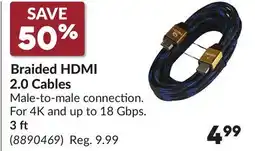 Princess Auto Braided HDMI 2.0 Cables offer