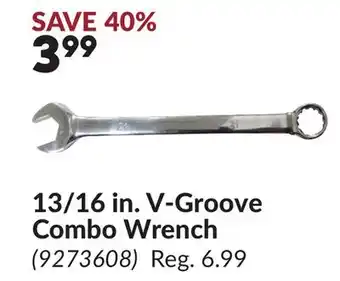 Princess Auto 13/16 in. V-Groove Combo Wrench offer
