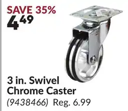 Princess Auto 3 in. Swivel Chrome Caster offer