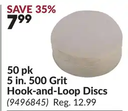 Princess Auto 50 pk 5 in. 500 Grit Hook-and-Loop Discs offer
