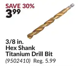 Princess Auto 3/8 in. Hex Shank Titanium Drill Bit offer