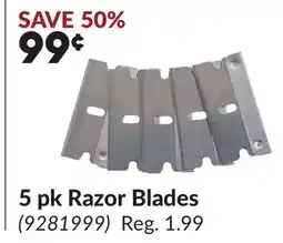 Princess Auto 5 pk Razor Blades offer