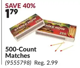 Princess Auto 500-Count Matches offer
