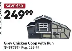 Princess Auto Grey Chicken Coop with Run offer