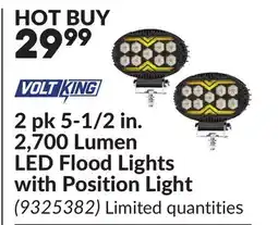 Princess Auto 2 pk 5-1/2 in. 2,700 Lumen LED Flood Lights with Position Light offer