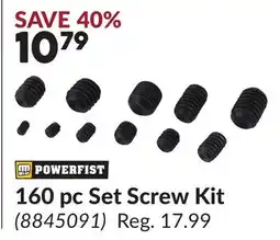 Princess Auto 160 pc Set Screw Kit offer