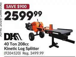 Princess Auto 40 Ton 208cc Kinetic Log Splitter offer
