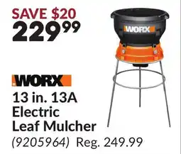 Princess Auto WORX 13 in. 13A Electric Leaf Mulcher offer
