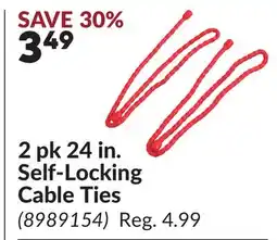 Princess Auto 2 pk 24 in. Self-Locking Cable Ties offer