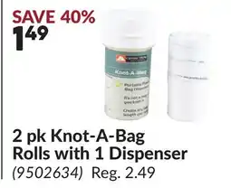 Princess Auto 2 pk Knot-A-Bag Rolls with 1 Dispenser offer