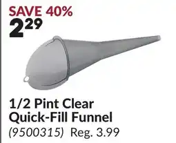 Princess Auto 1/2 Pint Clear Quick-Fill Funnel offer