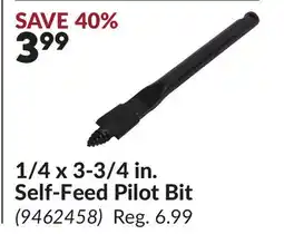 Princess Auto 1/4 x 3-3/4 in. Self-Feed Pilot Bit offer