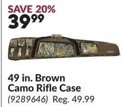 Princess Auto 49 in. Brown Camo Rifle Case offer