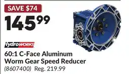 Princess Auto 60:1 C-Face Aluminum Worm Gear Speed Reducer offer