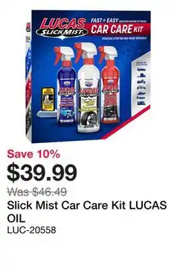 Bumper to Bumper Slick Mist Car Care Kit offer
