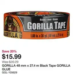 Bumper to Bumper GORILLA 48 mm x 27.4 m Black Tape offer