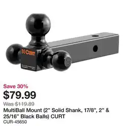 Bumper to Bumper MultiBall Mount (2 Solid Shank, 17/8, 2 & 25/16 Black Balls) offer