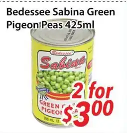 Bestco Food Mart Bedessee Sabina Green Pigeon Peas offer