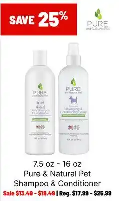 Ren’s Pets Depot Pure & Natural Pet Shampoo & Conditioner offer