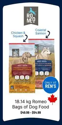 Ren’s Pets Depot Romeo Bags of Dog Food offer