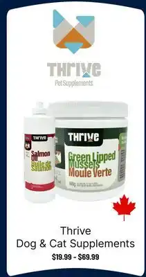 Ren’s Pets Depot Thrive Dog & Cat Supplements offer