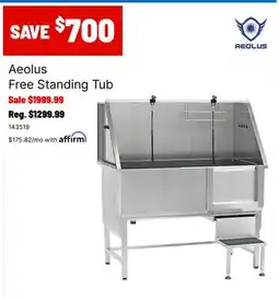 Ren’s Pets Depot Aeolus Free Standing Tub offer