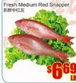 Fu Yao Supermarket Fresh Medium Red Snapper offer