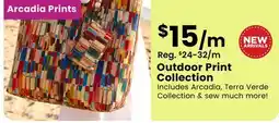 Fabricland Outdoor Print Collection offer
