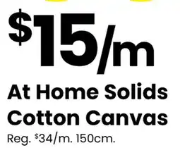 Fabricland At Home Solids Cotton Canvas offer