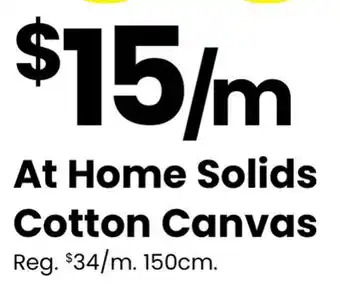 Fabricland At Home Solids Cotton Canvas offer