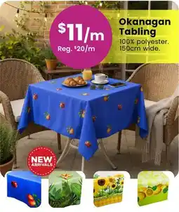 Fabricland Okanagan Tabling offer