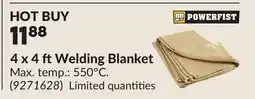 Princess Auto 4 x 4 ft Welding Blanket offer
