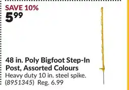 Princess Auto 48 in. Poly Bigfoot Step-In Post, Assorted Colours offer