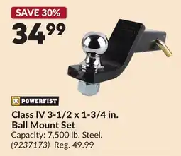 Princess Auto Class lV 3-1/2 x 1-3/4 in. Ball Mount Set offer