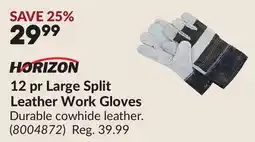 Princess Auto 12 pr Large Split Leather Work Gloves offer
