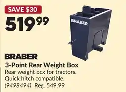 Princess Auto 3-Point Rear Weight Box offer