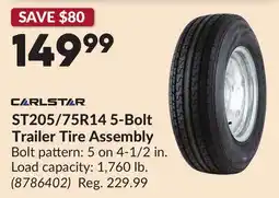 Princess Auto ST205/75R14 5-Bolt Trailer Tire Assembly offer