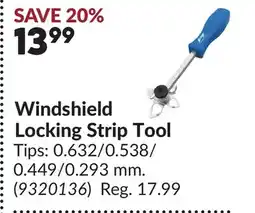 Princess Auto Windshield Locking Strip Tool offer