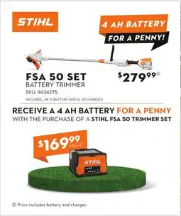 Princess Auto FSA 50 SET BATTERY TRIMMER offer