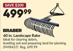 Princess Auto BRABER 60 in. Landscape Rake offer