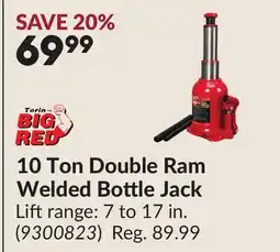 Princess Auto 10 Ton Double Ram Welded Bottle Jack offer