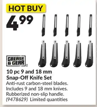Princess Auto 10 pc 9 and 18 mm Snap-Off Knife Set offer