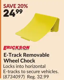 Princess Auto ERICKSON E-Track Removable Wheel Chock offer