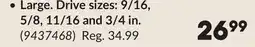 Princess Auto Large. Drive sizes: 9/16, 5/8, 11/16 and 3/4 in offer