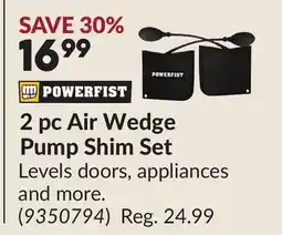 Princess Auto 2 pc Air Wedge Pump Shim Set offer