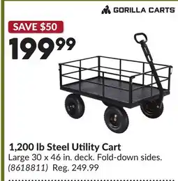 Princess Auto 1,200 lb Steel Utility Cart offer