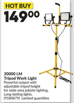 Princess Auto 20000 LM Tripod Work Light offer