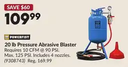 Princess Auto 20 lb Pressure Abrasive Blaster offer