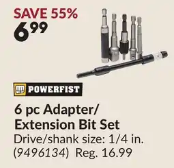Princess Auto 6 pc Adapter/ Extension Bit Set offer